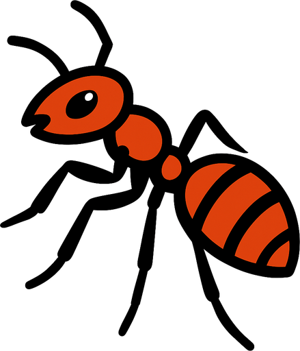Ant.
In-Game asset.  2d.  High contrast.  No shadows