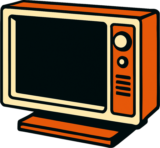 pantalla de tv.
In-Game asset.  2d.  High contrast.  No shadows