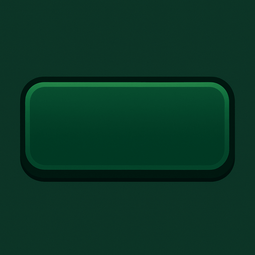gölgelendirmeli koyu yeşil buton.
In-Game asset.  2d.  High contrast.  No shadows