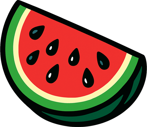Watermelon.
In-Game asset.  2d.  High contrast.  No shadows