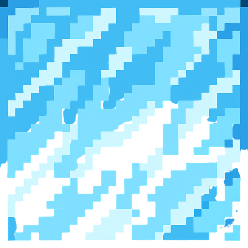 Make a 2D top down pixelated flat image of ice.
In-Game asset.  2d.  High contrast.  No shadows