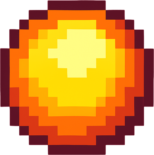 8bit orb.
In-Game asset.  2d.  High contrast.  No shadows