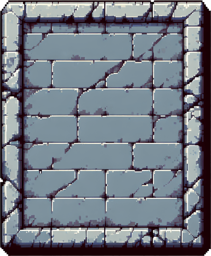 pixel art of the top of an empty vertical stone slab.
Single Game Texture. In-Game asset. 2d. Blank background. High contrast. No shadows.