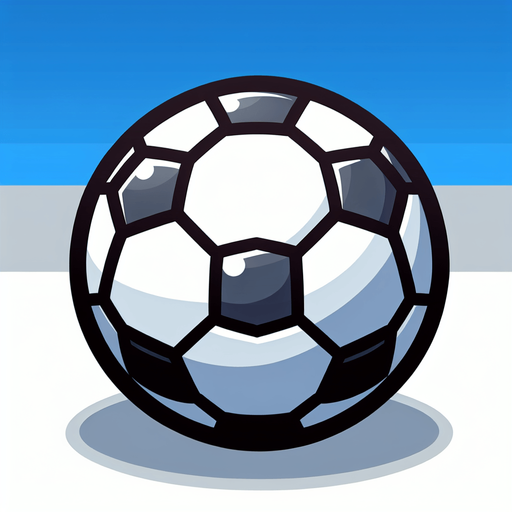 Soccer ball.
Single Cartoon Game Texture. In-Game asset. 2d. Blank background. High contrast. No shadows.