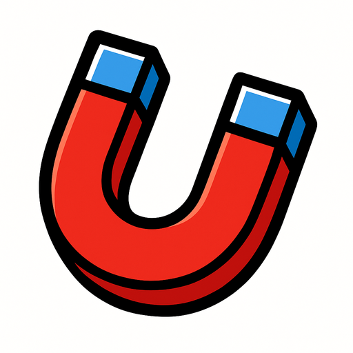 u magnet.
In-Game asset.  2d.  High contrast.  No shadows