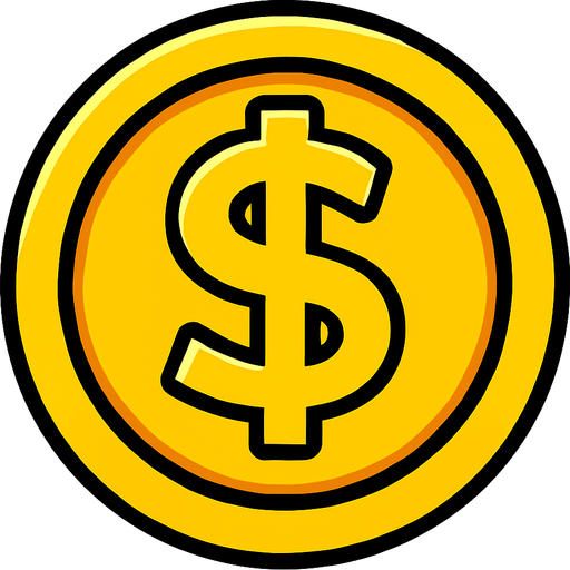 coin.
In-Game asset.  2d.  High contrast.  No shadows
