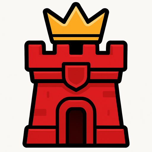 King tower red.
In-Game asset.  2d.  High contrast.  No shadows
