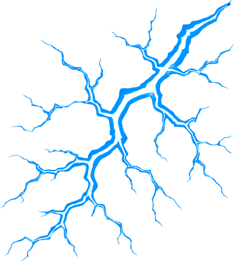blue electricity.
In-Game asset.  2d.  High contrast.  No shadows
