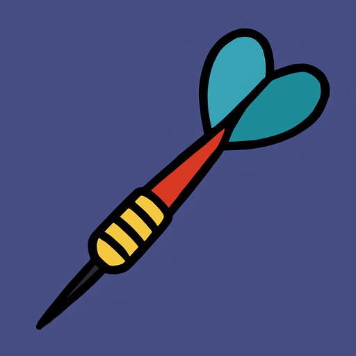 Dart.
In-Game asset.  2d.  High contrast.  No shadows
