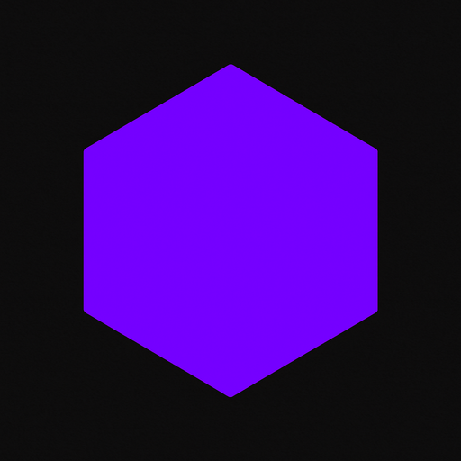 Hexagon, simple, #9900ff, shape, vector.
In-Game asset.  2d.  High contrast.  No shadows