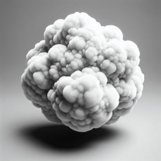 One single Fluffy cloud viewed from the top.
Single Game Sprite.  No background. No shadow