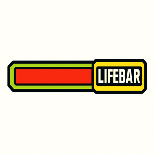 Lifebar.
In-Game asset.  2d.  High contrast.  No shadows