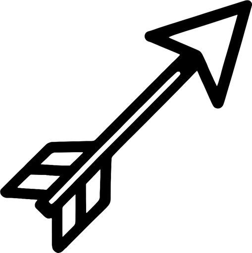 flèche.
In-Game asset.  2d.  High contrast.  No shadows