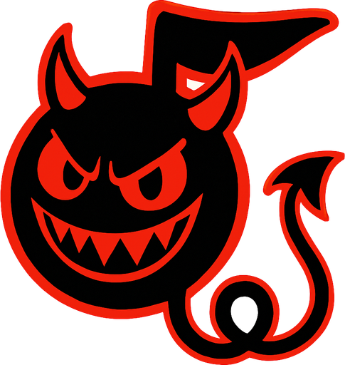 Una nota negrita endiablada.
In-Game asset.  2d.  High contrast.  No shadows