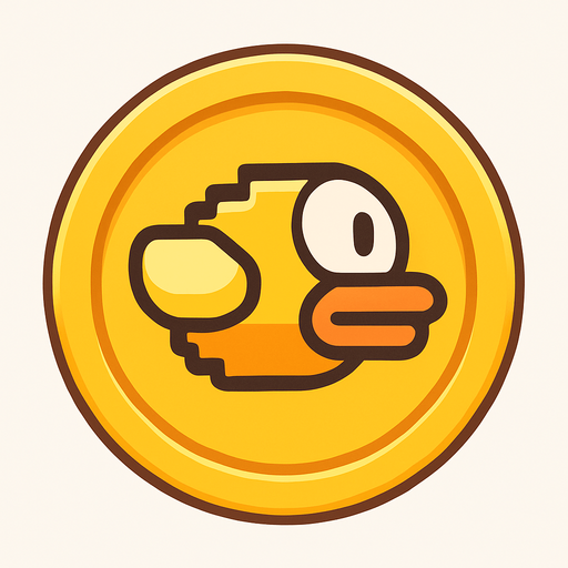Flapy bird coin.
In-Game asset.  2d.  No shadows