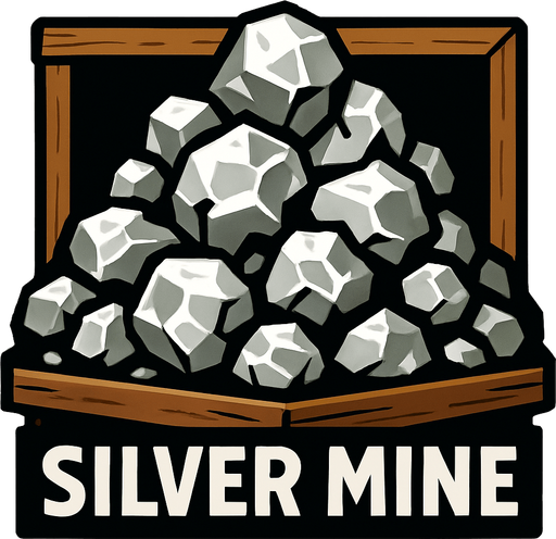 Silver madeni.
In-Game asset.  2d.  High contrast.  No shadows