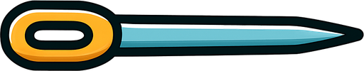horizontal needle.
In-Game asset.  2d.  High contrast.  No shadows