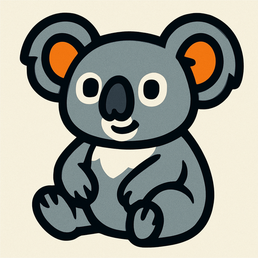 Koala.
In-Game asset.  2d.  High contrast.  No shadows