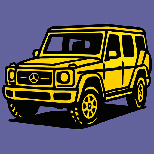 Mercedes g class.
In-Game asset.  2d.  High contrast.  No shadows