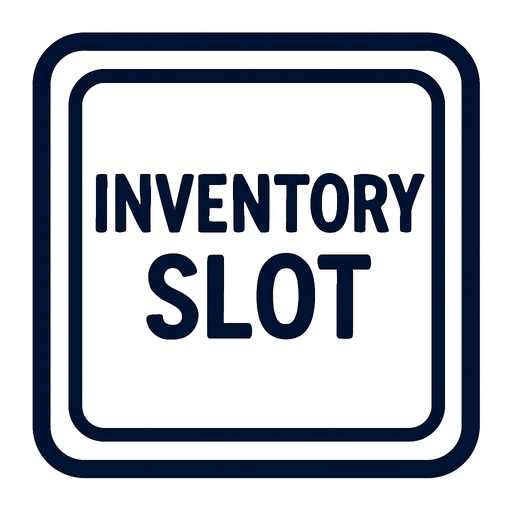 Inventory Slot.
In-Game asset.  2d.  High contrast.  No shadows