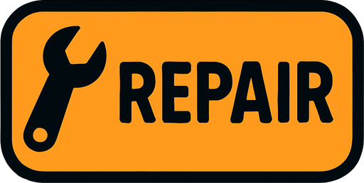 2d simple repair button.
In-Game asset.  2d.  High contrast.  No shadows