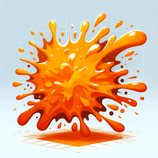 orange damage splash..
Single Game Texture. In-Game asset. 2d. Blank background. High contrast. No shadows.