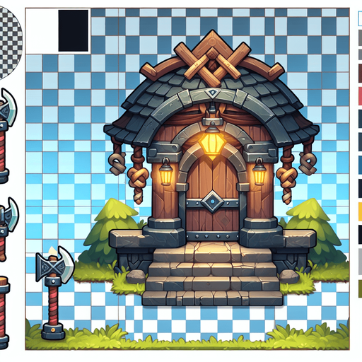 shopmenu transparent background.
Single Game Texture. In-Game asset. 2d. Blank background. High contrast. No shadows.