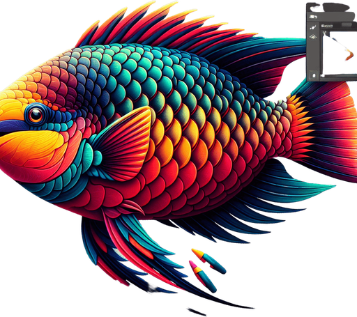 A realistic Parrotfish.
Single Game Texture. In-Game asset. 2d. Blank background. High contrast. No shadows.