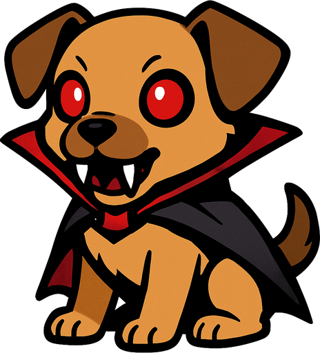 Chiot vampire.
In-Game asset.  2d.  High contrast.  No shadows