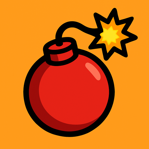 red bomb.
In-Game asset.  2d.  High contrast.  No shadows