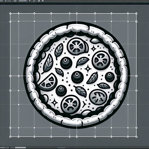 çiğ pizza.
Single Game Texture.  In-Game asset.  2d.  Blank background.  High contrast.  No shadows