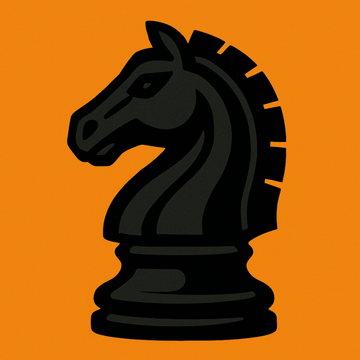 Chess black knight.
In-Game asset.  2d.  High contrast.  No shadows