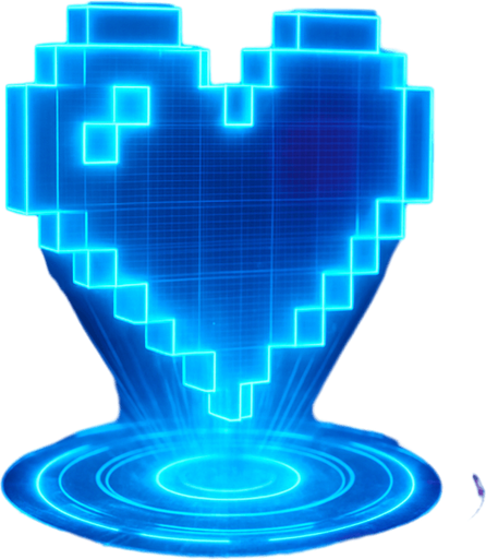 Neon cyberpunk glowing 3D 🩷 hologram projection light futuristic