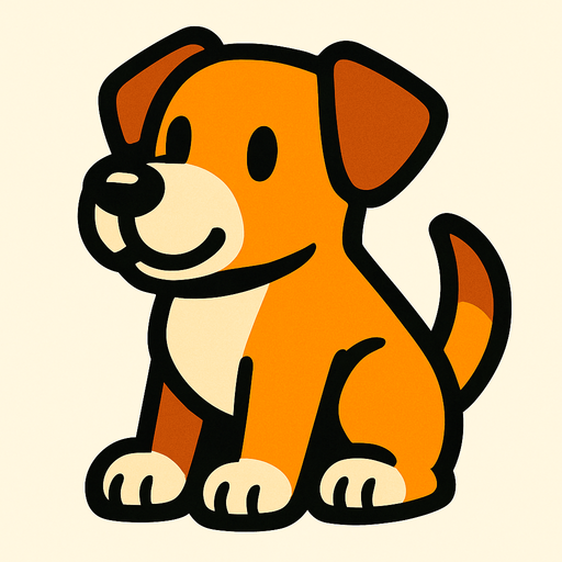 dog.
In-Game asset.  2d.  High contrast.  No shadows