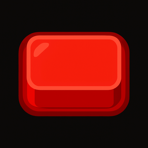 3d kırmızı button yap.
In-Game asset.  2d.  High contrast.  No shadows