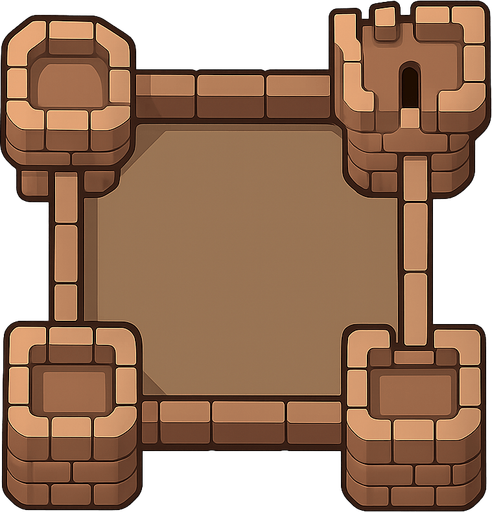 tower from top. No background. Transparent background. Blank background. No shadows. 2d. In-Game asset. flat
