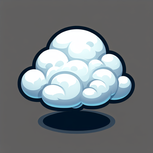 bulut beyaz pofuduk 2d oyun realistic detailles.
Single Game Texture.  In-Game asset.  2d.  Blank background.  High contrast.  No shadows