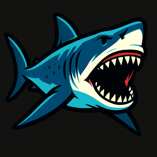 Megalodon.
In-Game asset.  2d.  High contrast.  No shadows