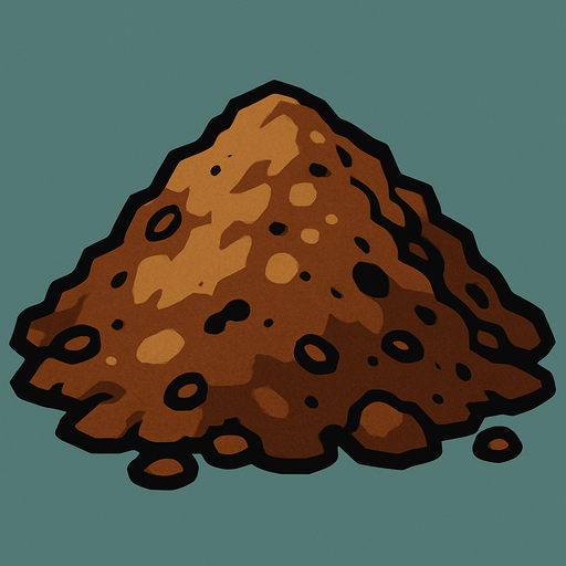 Dirt.
In-Game asset.  2d.  High contrast.  No shadows