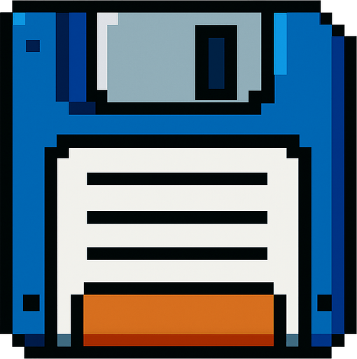 Make pixel computer disk.
In-Game asset.  2d.  High contrast.  No shadows