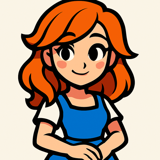 so cute woman.
In-Game asset.  2d.  High contrast.  No shadows
