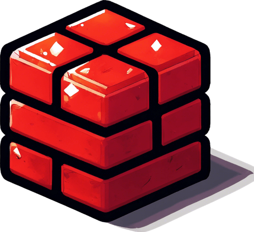 a silver brick block