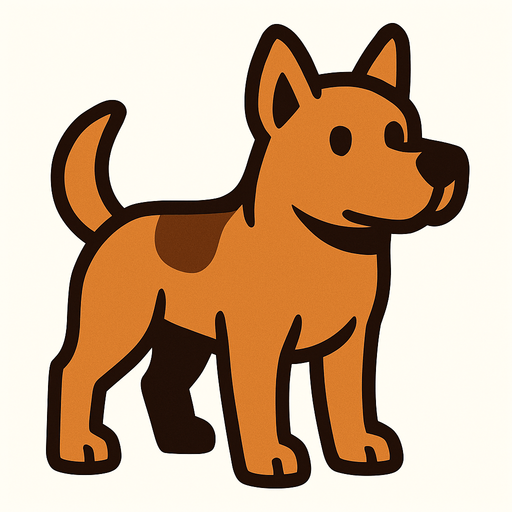 Un perro.
In-Game asset.  High contrast.  No shadows