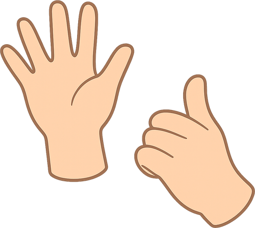 2 hand. No background. Transparent background. Blank background. No shadows. 2d. In-Game asset. flat