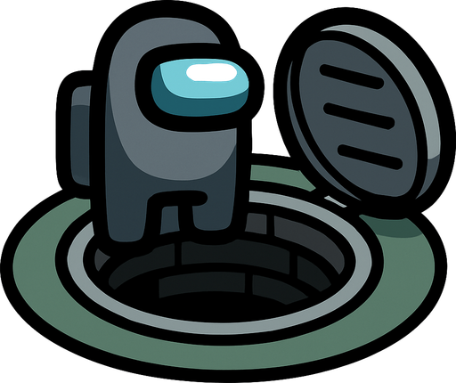 among us sewerEntrance.
In-Game asset.  2d.  High contrast.  No shadows