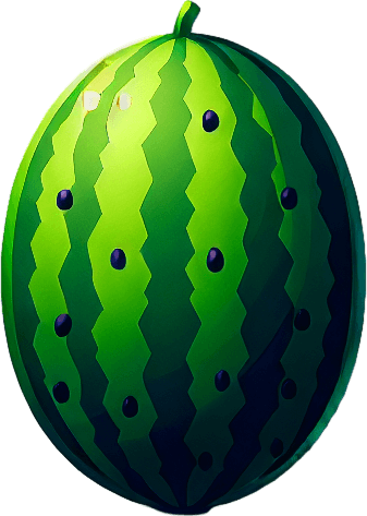 watermelon images.
Single Game Texture.  In-Game asset.  2d.  Blank background.  High contrast.  No shadows