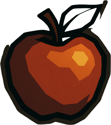 apple.
In-Game asset.  High contrast. minimalistic