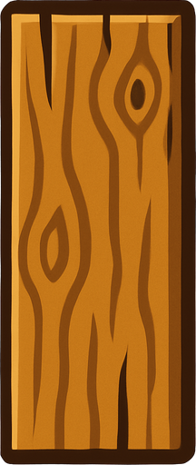 wood pole rectangular flat.
In-Game asset.  2d.  High contrast.  No shadows