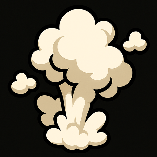 smoke.
In-Game asset.  2d.  High contrast.  No shadows