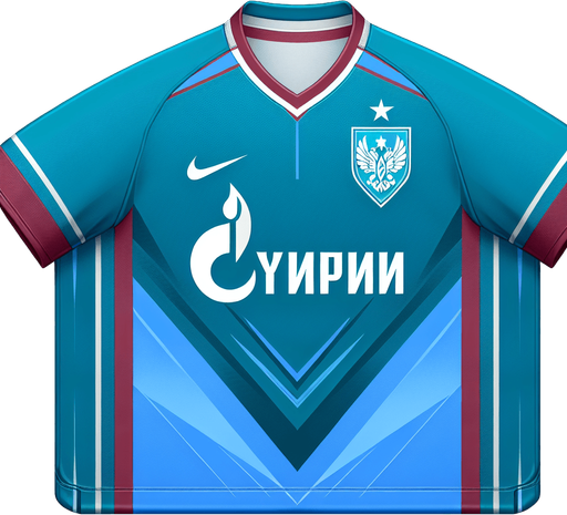 ЛОГОТИП НА ИГРОКЕ СВЕРХУ ФУТБОЛЬНОГО КЛУБА ЗЕНИТ.
Single Game Texture. In-Game asset. 2d. Blank background. High contrast. No shadows.